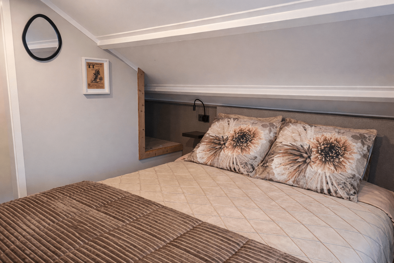 De slaapkamer van Stelmakerij Eext